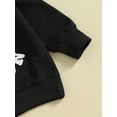 thumbnail image 6 of Wassery Baby Boy Halloween Clothes Toddler Boys 2 Piece Fall Tracksuit Outfits Letter Ghost Print Long Sleeve Sweatshirt and Elastic Pants 0-3 Years, 6 of 8