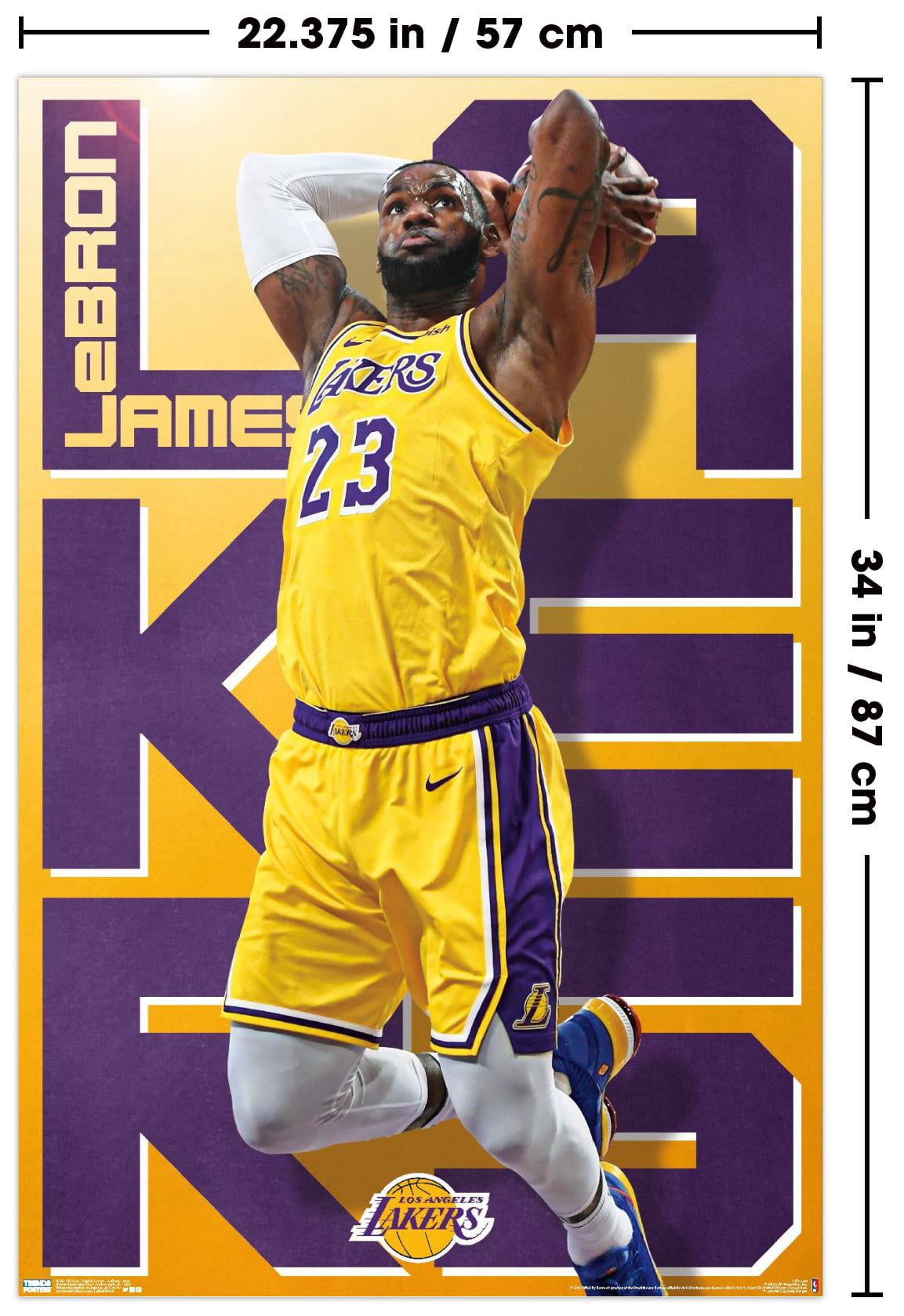 NBA Los Angeles Lakers - Lebron James 19 Wall Poster, 22.375" x 34"