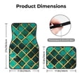 thumbnail image 5 of Yiaed Green Mosaic Glass Print Carpet Floor Mats for Cars, Auto Accessories Front & Rear Car Floor Mats Car Floor Foot Mat Sets of 4 Pieces, 5 of 7