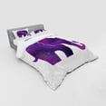 thumbnail image 3 of Ambesonne Animal Bedding Set 3 Pcs, Hearts, Twin, Fuchsia and Purple, 3 of 3