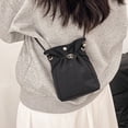 thumbnail image 6 of Yvsxxv Black Waterproof Nylon Small Drawstring Handbag Mini Crossbody Phone Bag 1Pc, 6 of 7