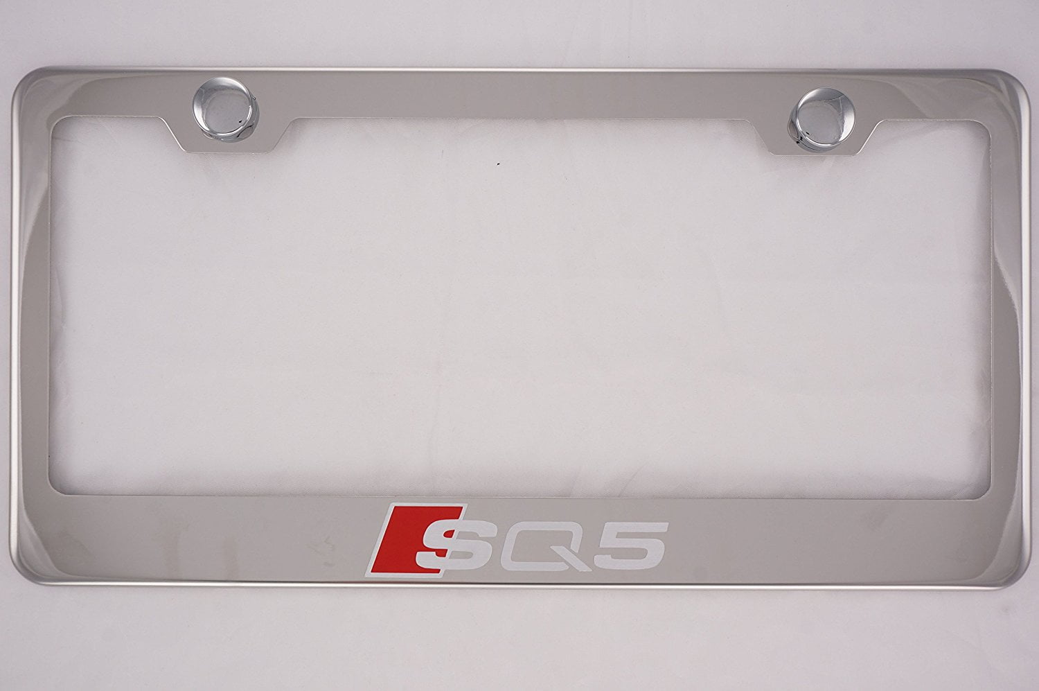 Audi SQ5 Chrome License Plate Frame with Caps, By PCR