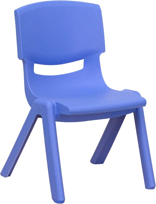 Blue Plastic Stackable School Chair with 10.5" Seat Height