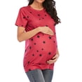 thumbnail image 5 of Youmylove Women Maternity T-Shirt Tee Shirts Classic Tops Tee Mothers Pregnancy Clothing Round Neck Short Sleeve Comfy, 5 of 9