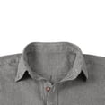 thumbnail image 4 of Men's Pinstripe Button down Shirt with Pocket - Long Sleeve Lapel Collar Top, Retro Button for Smart Casual Work and Weekend Outings, 4 of 6