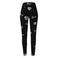 thumbnail image 4 of Afdoent Leggings For Women Valentine Day Heart Printed Leggings Tights Casual Daily Wear Yoga Workout Fashion, 4 of 4
