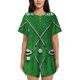 thumbnail image 1 of Balery Golf Sport Club Conjunto de Pijama para Mujer con Estampado, Dos Piezas de Manga Corta y Shorts, Ropa de Dormir Suave con Cuello Redondo y Bolsillos-X-Large, 1 of 6