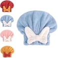thumbnail image 1 of wonima11 New Super Absorbent Hair Towel Wrap for Wet Hair, Microfiber Hair Towels Wrap, Soft Bow Tie Wet Hair Towel Wrap Hair Accessories (Blue), 1 of 1