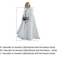 thumbnail image 4 of Women Wedding Cloak Shawl:Wedding Cape,Faux Fur Coat Hooded Cloak,White Faux Fur Jacket Bridal Coats Wraps, 4 of 7