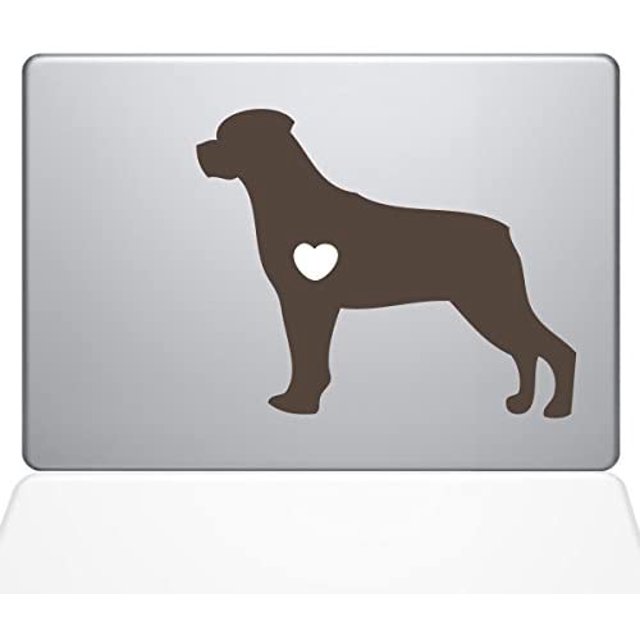 The Decal Guru J'aime Mon Rottweiler Autocollant Vinyle Autocollant, 12" MacBook, Brun (1484-MAC-12M-BRO)