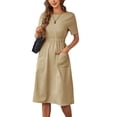 thumbnail image 2 of Vestido de poliéster,Vestido de mujer Vestido puro de poliéster para verano Vestido de mujer Rendimiento de gama alta, 2 of 6