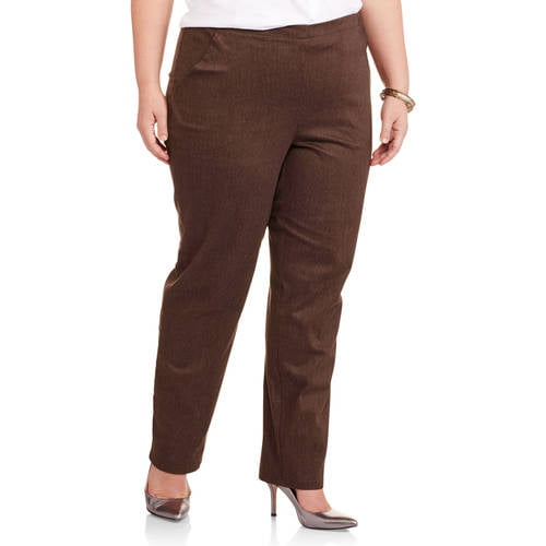 Just My Size - Women's Plus-Size 2-Pocket Stretch Pull-On Pants, Petite ...