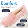 thumbnail image 4 of Floopi Women's Indoor/Outdoor Faux Fur Lined Basic Moccasins Slipper With Memory Foam, Medium Width, 4 of 10