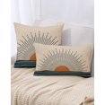 thumbnail image 3 of Bohemian Sunrise Sunset Pillow Covers 12x20 Inch- Horizontal Sunset Sunrise Abstract Throw Pillow Covers- Retro Chic Lumbar Cushion Case for Couch, Sofa- Decorative Boho Hippie Aesthetic Pillowcase, 3 of 5