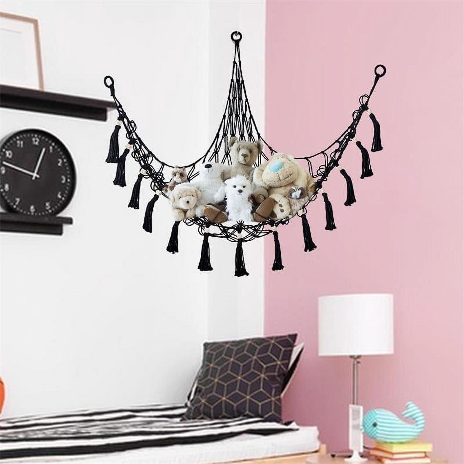 Kids Toy Hammock Cuddly Soft Storage Mesh Net for Teddy Bear Bedroom Nursery