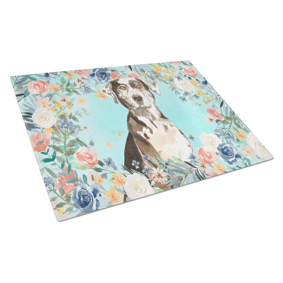 Carolines Treasures CK3429LCB Catahoula Leopard Dog Glass Cutting Board Large, 12H x 16W, multicolor