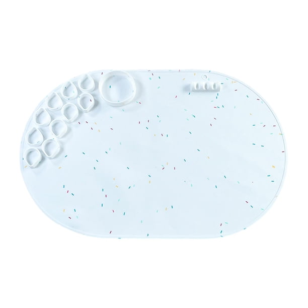 Tapete De Silicona Para Manualidades, Tapete Artístico De Silicona Resistente Al Calor Para Nios, Proyecto De Arcilla DIY, Color Blanco