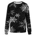thumbnail image 4 of EGNMCR Christmas Sweatshirt Mode Femmes Impression Col Rond Tops Manches Longues Confortable Chemisier Sweatshirt sur Dégagement, 4 of 5
