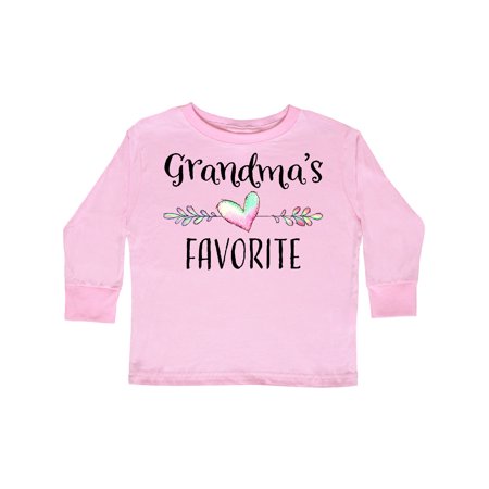 

Inktastic Grandmas Favorite- Heart Grandchild Gift Toddler Boy or Toddler Girl Long Sleeve T-Shirt