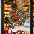 thumbnail image 6 of Bell Wreath Christmas Wreath Window Clings, Static PVC Holiday Decals for Glass Doors, Windows, Storefronts, Mirrors, and Seasonal Party Decor, 6 of 6