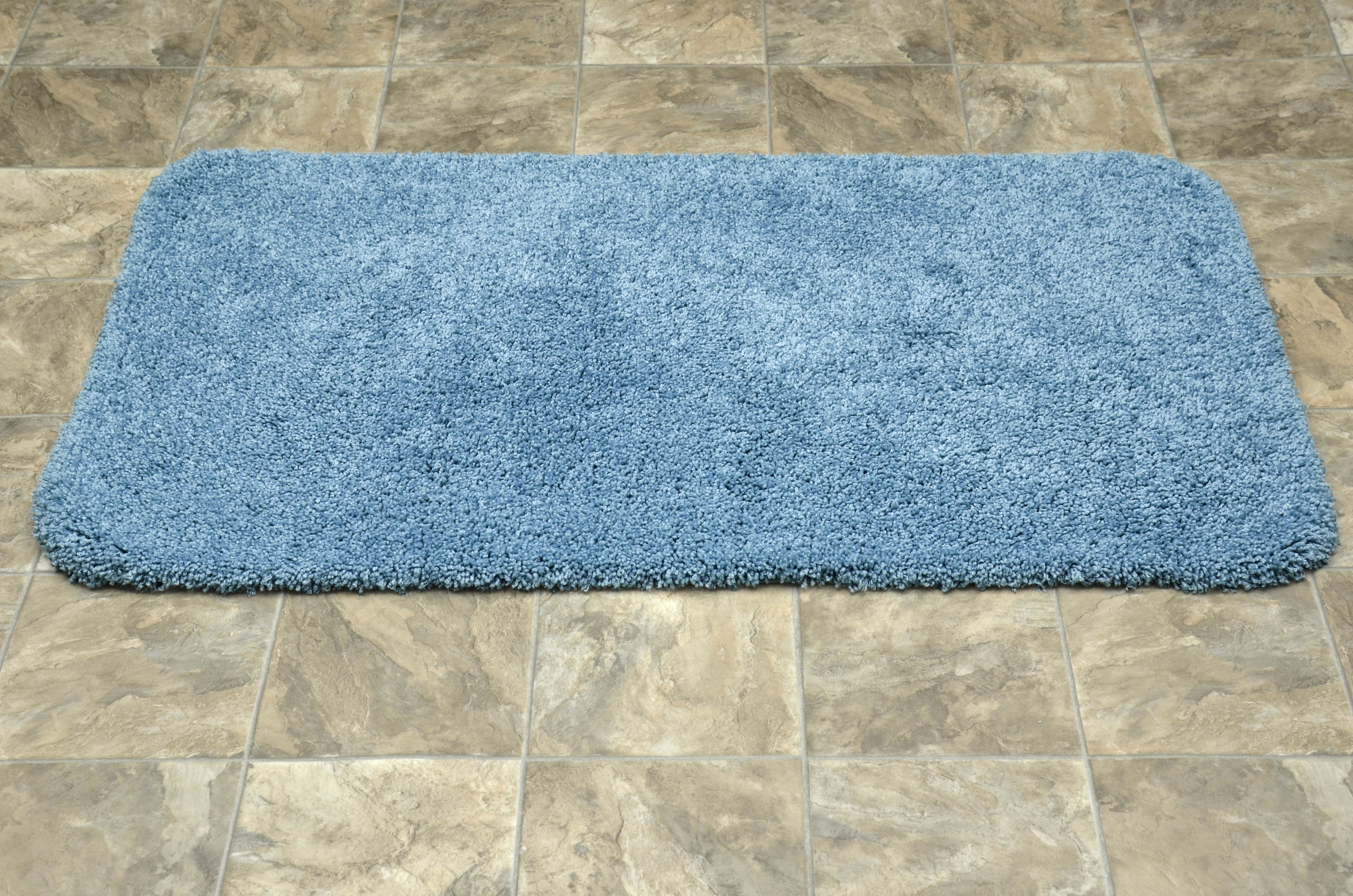 Garland Rug Serendipity Washable Nylon Basin Blue Bath Rug, 30" x 50"