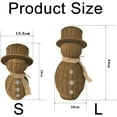 thumbnail image 7 of Guvpev Rattan Snowman, Wicker Christmas Decoration Snowman Plush Snowmans with Scarf for Home Garden, Vintage Winter Centerpiece Table Decor Gift Farmhouse for Party Home Kitchen Shelf（s）, 7 of 7