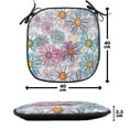 thumbnail image 3 of Flower Chair Seating Cushion, Retro Spring Floral Pattern Grunge Funky Style Inspired Colorful Daisies Bohemian, Soft Seat Pads for Office with Anti-slip Backing, 16"x16", Multicolor, by Ambesonne, 3 of 4