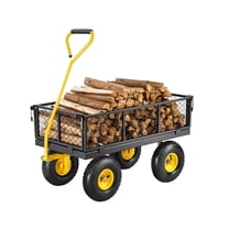 Steel Garden Cart 500 Lbs Capacity, Heavy Duty Yard Wagon with Wheels