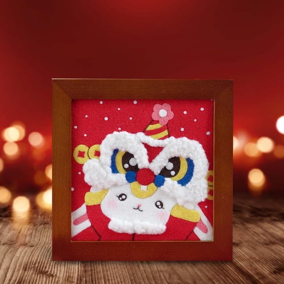 1 Set of Wool Felt Material Rabbit s DIY Accessories PrePrinted Pattern Diameter 20cm for Starter Wall , B B