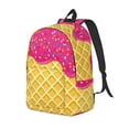 thumbnail image 1 of Balery Red Ice Cream Mochila Clásica Impresa Básica para Viaje, Mochila Escolar Resistente al Agua, Mochila de Lona con Correas Ajustables-Small, 1 of 5
