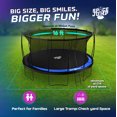 thumbnail image 2 of SpaceJump Lunar 16' Trampoline, Outdoor Bouncer with Net and Eclipse Sun Shade, Black, 2 of 9