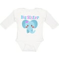 thumbnail image 3 of Inktastic Big Sister elephant Girls Long Sleeve Baby Bodysuit, 3 of 5