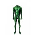 thumbnail image 2 of Disfraz de duende verde para adultos de Halloween, mono de fiesta con estampado 3D Zentai para hombre, 2 of 4