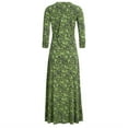thumbnail image 6 of 2025 Womens Clothing Clearance under $5 asdoklhq Woman Plus Size Clearance Dresses,Flowers Print Long Sleeve Pocket Vintage Long Dress, 6 of 7