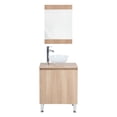 thumbnail image 1 of Gabinete Para Baño Mueble Lavamanos Con Espejo Ovalin y Monomando Fibra de Madera MFC  KingsHouse beige Estandar, 1 of 8
