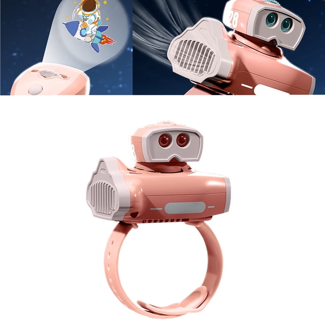 Toys for Boys 3-6 Years USB Rechargeable Fan With Projection Function Portable Mini Fan Watch-Shaped Fan Control For Indoors Or Outdoors Traveling Toys for 2 Year Girl on Clearance