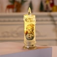 thumbnail image 4 of Oioii Christmas Flameless Candles Christmas LED Candles Battery Operated Electric LED Pillars with Decals Reindeer Santa Claus Snowman for Christmas Decorations, A, 4 of 6