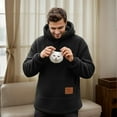 thumbnail image 6 of Cat Pouch Hoodie Pet Carrier Hoodie Zipper Kangaroo Pocket Sweatshirt With Pet Pouch Fleece Warm Pet Sweatshirt Outdoor, 6 of 8