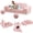 Pink, variant on EastVita 12PCS Modular Kids Play Couch Foam Convertible Toddler Sectional Imaginative Play Furniture Plush Playroom Bedroom Seating for Lounging Reading