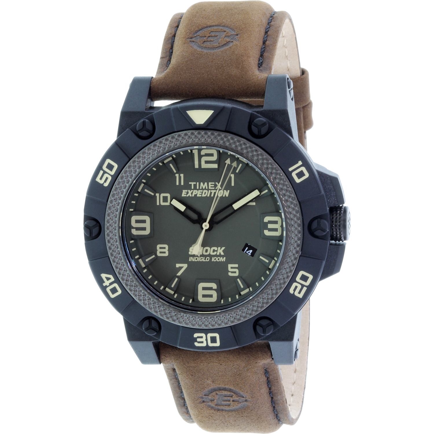 Timex Men's Expedition TW4B01200 Brown Leather Leather Analog Quartz Sport Watch by Timex