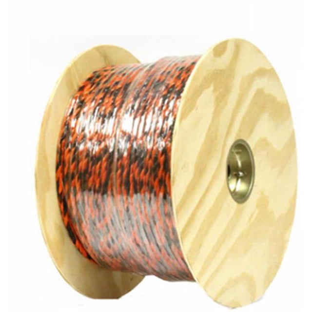 0.37 x 400 in. Polypropylene Twisted Truck Rope, Black & Orange