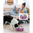thumbnail image 3 of Dog Water Fountain for Large Dogs, 7L/236oz/1.8G Stainless Steel Pet Water Dispenser with Multi-Filtration, Automatic Dog Water Bowl Fountain for Inside - Pink, 3 of 8