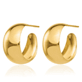 thumbnail image 3 of 14K Solid Yellow Gold Hoop Earrings, 3 of 10