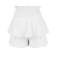 thumbnail image 6 of Kovlvoll Women's Shorts Summer Lightweight Solid Color Lace Elastic High Waisted Double Layered Hem Casual Shorts, 6 of 7