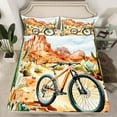 thumbnail image 2 of Feelyou Est Cycling Sleep Queen Sheet Sets for Teen, Western Cactus Plant Flat Sheet, Outdoor Sports Theme Queen Fitted Sheet, Microfiber Bedroom Decor, 4-Piece, 2 of 7