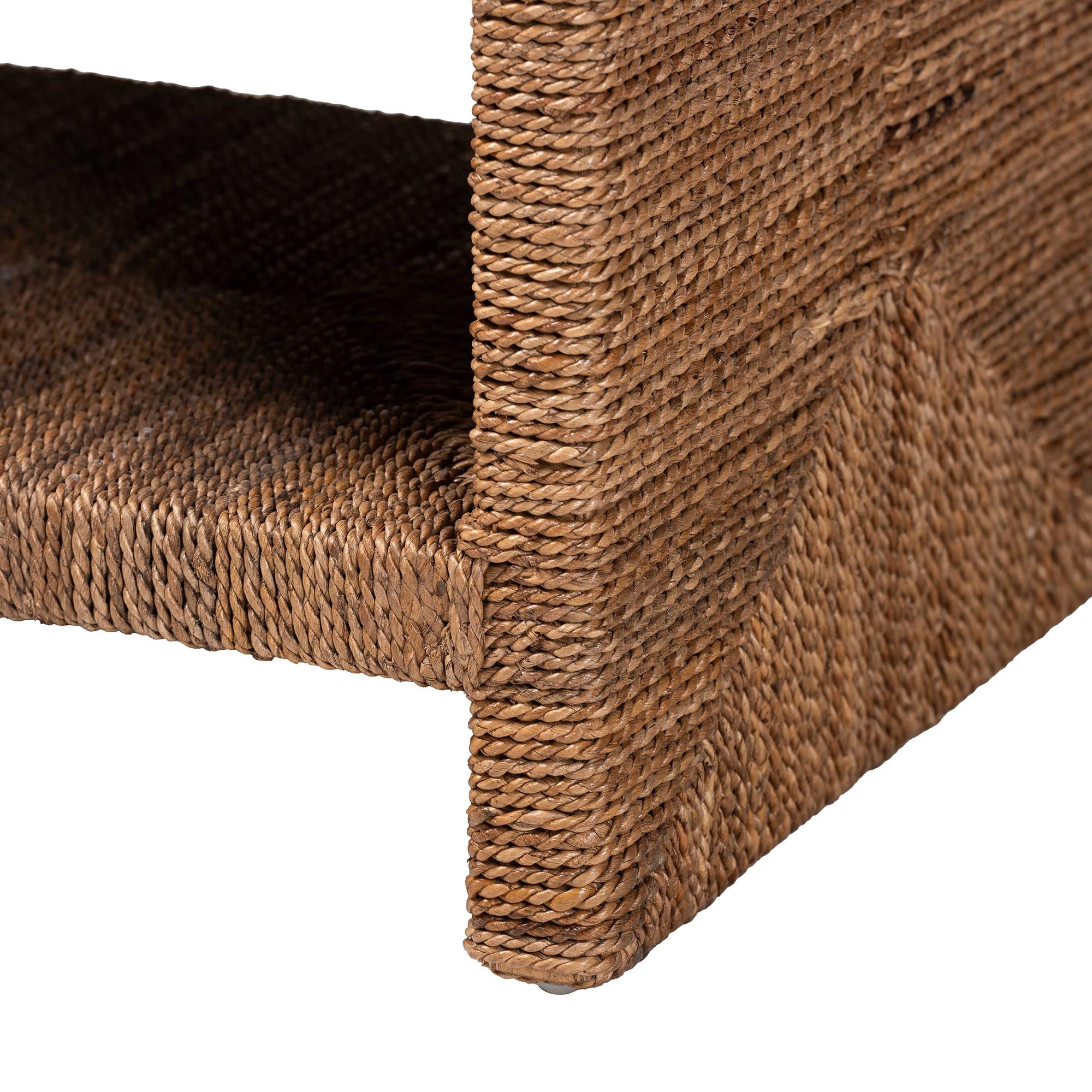 bali & pari Liza Boho End Table, 2-Tier, Natural Seagrass