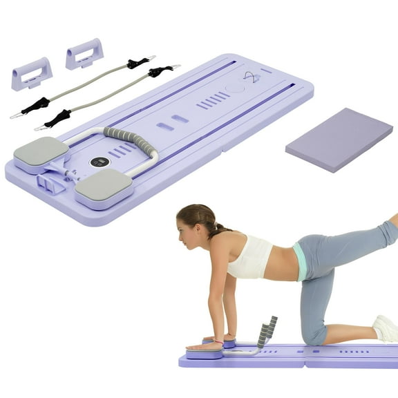 Fitvids 5 in 1 Multi Purpose Pilates Reformer Board Set and Core Trainer, Purple