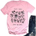 thumbnail image 1 of YourTops Women Plant These Save The Bees T-Shirt (US L, 1-Pink), 1 of 2