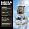 thumbnail image 3 of Clean Nutraceuticals Shilajit Supplement for Men with Sea Moss, Tongkat Ali, Ashwagandha, Boron, Zinc, CoQ10, PQQ - Fulvic Acid Capsules - Energy Support - 90 Count - Resin, Gummy & Powder Alternativ, 3 of 8
