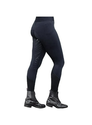 Womens Fleece Riding Breeches Winter Horse Riding Pants Tights  Equestrian Thermal Schooling Tights Coffee L